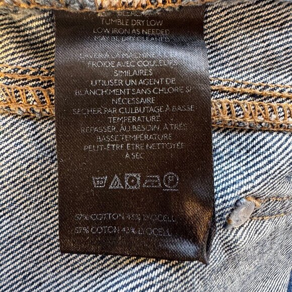 Free people We The Free Good Luck Mid Rise Barrel Leg Jeans in Deep End Size 27 - Picture 12 of 13